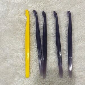 5 Vintage Tupperware Citrus Yellow Grapefruit Peeler Yellow Purple Color